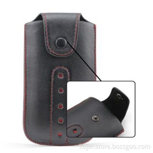 Mobile Phone Pouch with Retractable Pull-tab, Suitable for Apple's iPhone 4/4S, Made of PU Leather